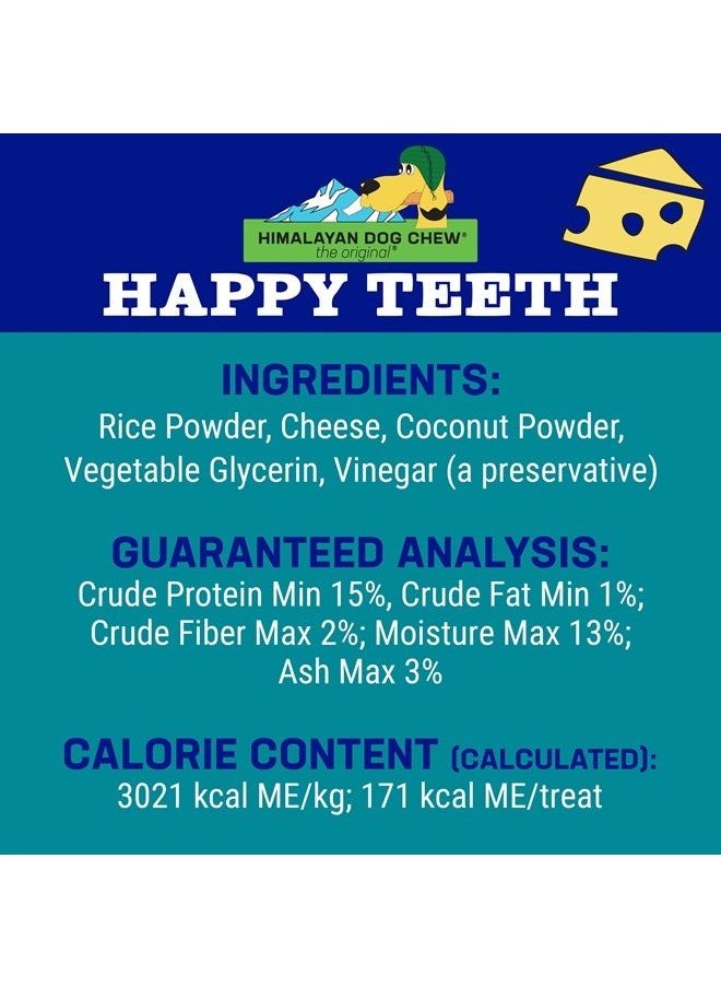Himalayan Dog Chew - Happy Teeth Yak Cheese Dog Chews Dental Chews, 100% Natural, Long Lasting, Gluten Free, Healthy & Safe Dog Treats for Oral Health, Lactose & Grain Free, Protein Rich, 2 Chews - Image 1