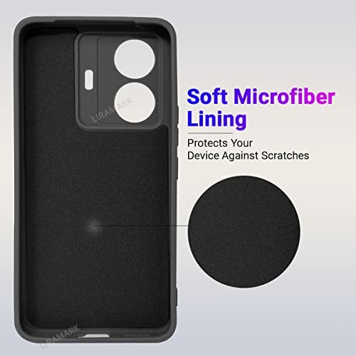 LIRAMARK Silicone Soft Back Cover Case for iQOO Z6 Pro |Vivo T1 Pro 5G | Vivo S15E (Silicone Black) - Image 3