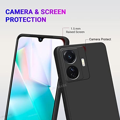 LIRAMARK Silicone Soft Back Cover Case for iQOO Z6 Pro |Vivo T1 Pro 5G | Vivo S15E (Silicone Black) - Image 4