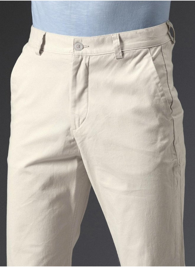 HIGH STAR - Men Beige Trousers - Image 1
