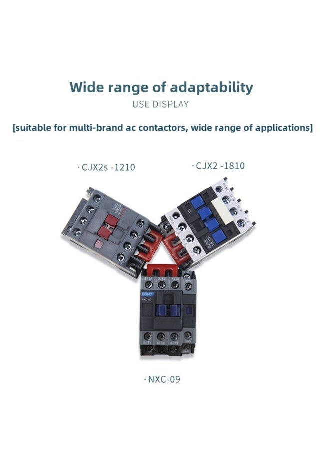 Generic - AC Contactor Connecting Piece L1L2L3 Three-phase Power Supply Main Power Short Circuit Bar Star Triangle Contactor Short Circuit Piece-Colour:Green-d32-3 Thickened (applicable To Cjx2-32/lc1d-32) - Image 1