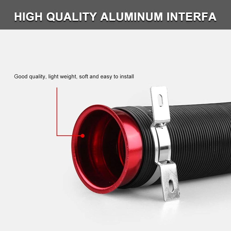 AUTO MT Turbine Intake Guide 76MM 3inch Adjustable Flexible Hose Car Cold Air Turbo Inlet Universal Pipe (RED-FLEXIBLE) - Image 4