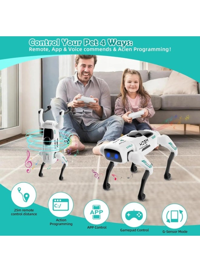 DmarQa RC Robot Dog Toy | Intelligent Remote Control Mech Puppy with Walking, Music & Lights - Image 2