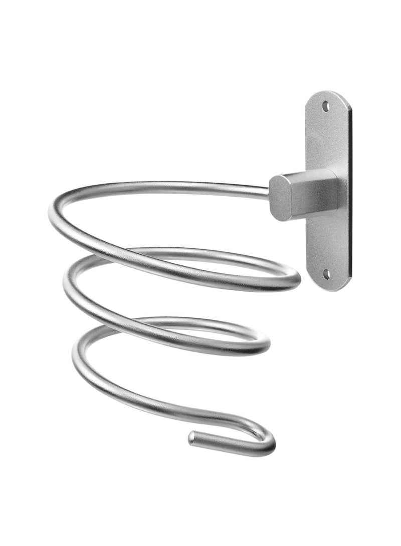 general Hair Dryer Holder, 1 Pcs Siliver Wall Mount Hair Dryer Stand Rack Bathroom Storage Organizer Aluminum Hairdressing Dryer Hanger, Wall Mounted Rack Stand for Bathroom Washroom Accessories Storage - Image 1