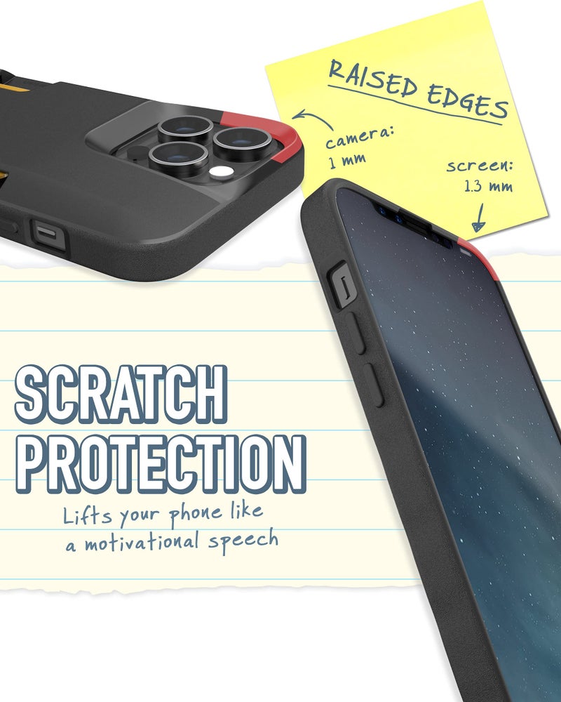 SmartishÂ® iPhone 13 Pro Wallet Case - Wallet Slayer Vol. 1 [Slim + Protective] Credit Card Holder - Drop Tested Hidden Card Slot Cover Compatible with Apple iPhone 13 Pro - Black Tie Affair - Image 4