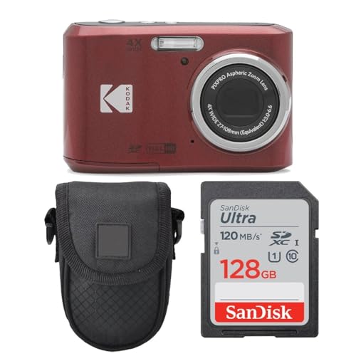 Photo4Less كاميرا Kodak PIXPRO FZ45 الرقمية + حقيبة كاميرا نقطة وتصوير + بطاقة ذاكرة Sandisk 128GB SDXC - Image 1