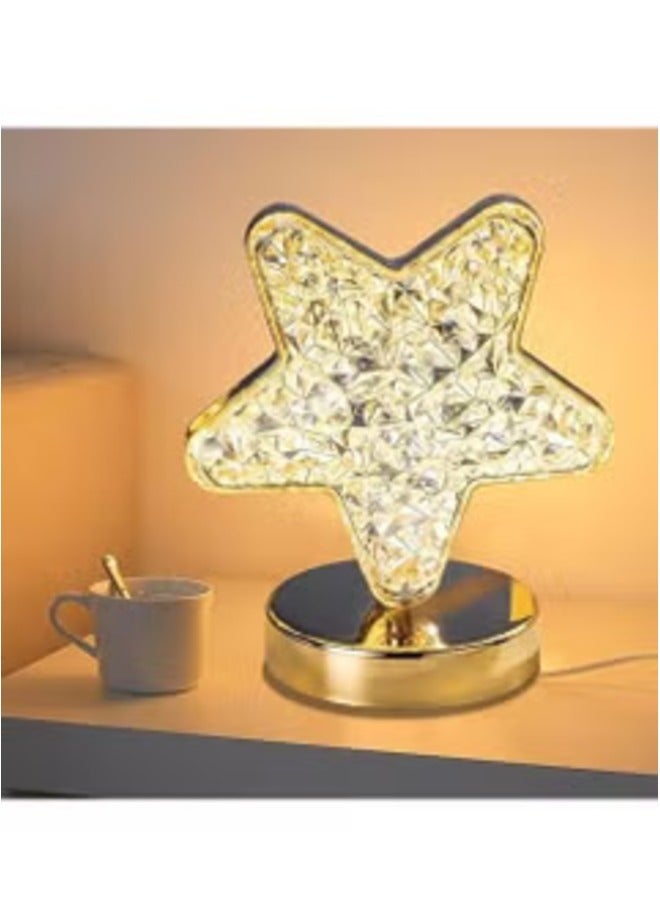 Star Lamp Cute Night Light for Kids – Acrylic Crystal Desktop Lamp, Cordless Rechargeable, Stepless Dimmable Touch Control - Image 3