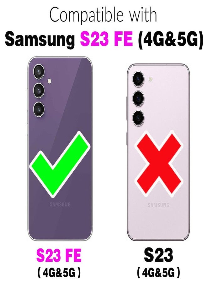 أسو ويش جراب هاتف Asuwish لهاتف سامسونج جالاكسي S23 FE 5G مع واقي شاشة من الزجاج المقوى، وحامل بطاقات ائتمان، وغطاء محفظة، وحامل، وإكسسوارات جلدية للهواتف المحمولة، S23FE5G، S23FE 23S G5، أزرق، للنساء والرجال - Image 2