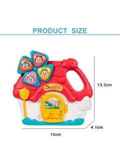 Wishkey WISHKEY Musical House Toy with Handle for Kids, 4 Keys Musical Toy with Lullaby and Sound Effects, Pretend Play Toy with Openable Door and Lights, Multicolor, (Pack of 1, 3+ Years)  - Image 2