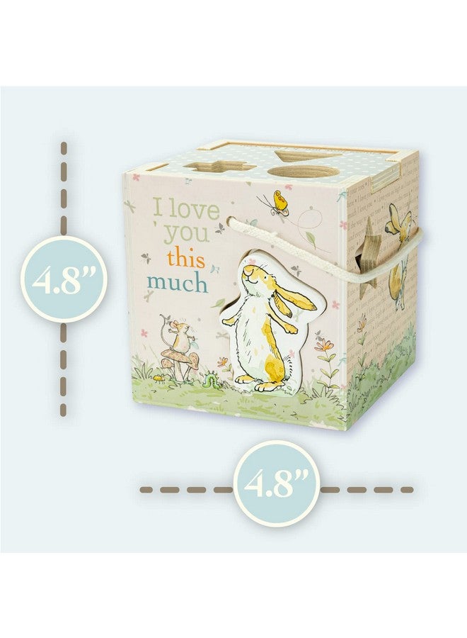 KIDS PREFERRED Guess How Much I Love You Wooden Shape Sorter for Toddlers 1-3, Fun Montessori Toys for 1 Year Old with Rope Handle, 7 Blocks, and Messages from The Classic Book, Toy for Babies - Image 5