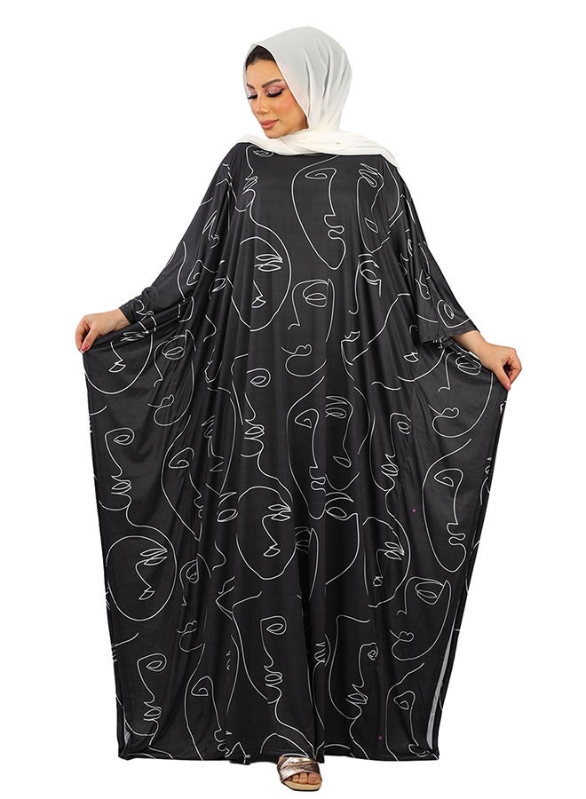Zmurud Jersey Jalabiya- printed  - Image 1