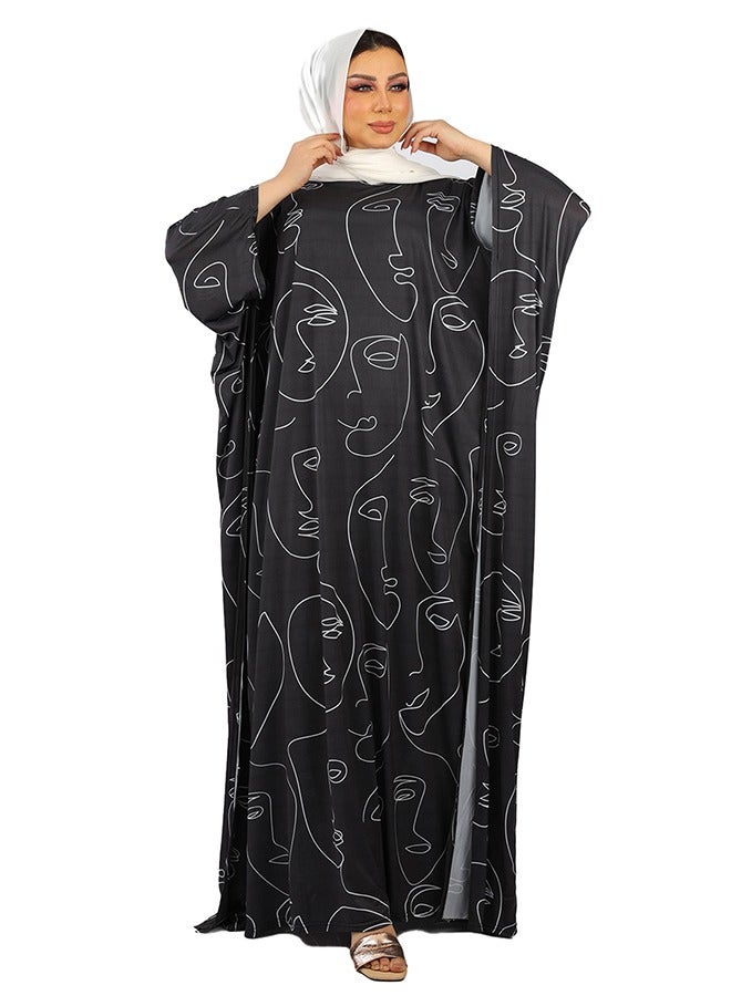 Zmurud Jersey Jalabiya- printed  - Image 3