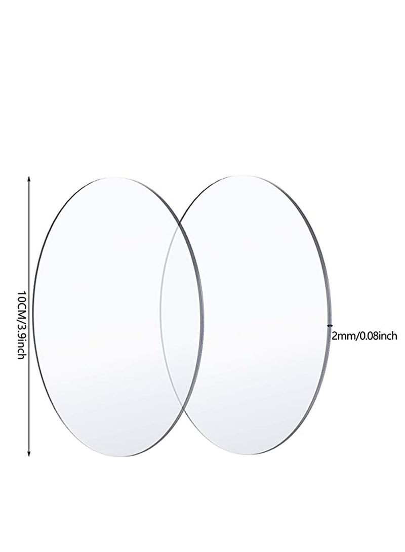 شو وو Clear Acrylic Sheet Thick Plastic Disc Transparent Round Panel Circle Sheets Sign for Picture Frame Painting Decorative Ornament, DIY Projects Arts and Crafts - Image 2