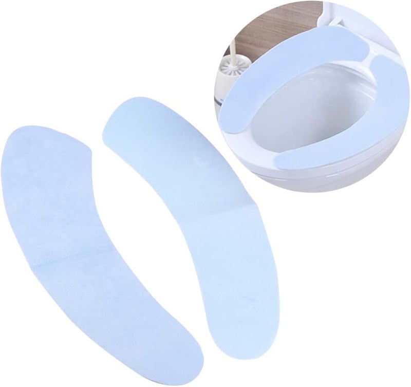 Sky Blue Toilet Seat Cushions Soft Warm Stickers Easy Install Bathroom Accessories for Winter - Image 2