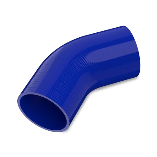Endure 45 Degree Elbow Coupler Silicone Hose 4-Ply, 3.5-Inch(89mm), Couplers for High Performance Vehicles, Intake Piping, Length(102mm), Thickness (5mm), Automotive Silicone Hose - Blue - Image 1