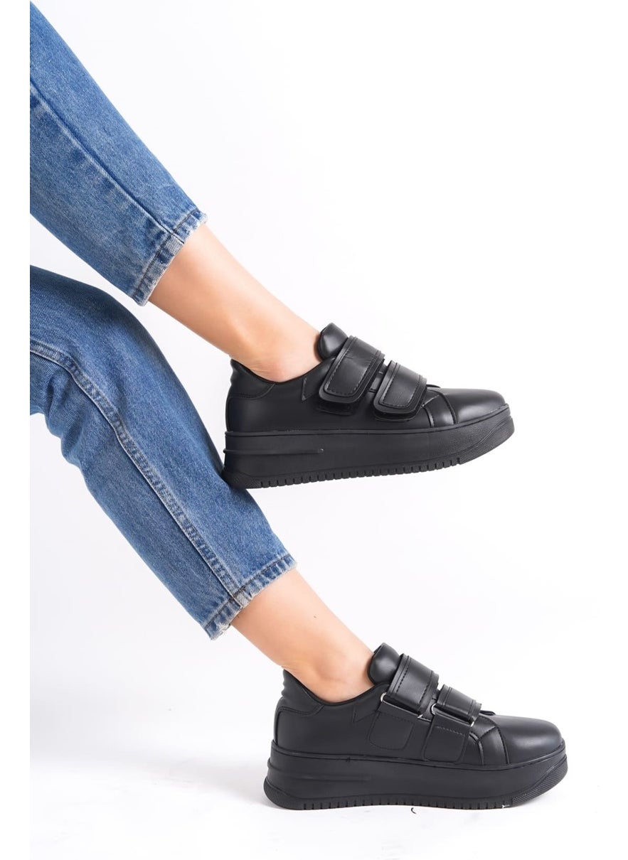Ramer - Valencia Laceless Velcro Orthopedic Sole Women's Sneaker Shoes St Black - Image 1