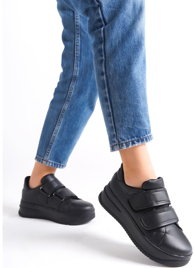 Ramer - Valencia Laceless Velcro Orthopedic Sole Women's Sneaker Shoes St Black - Image 1