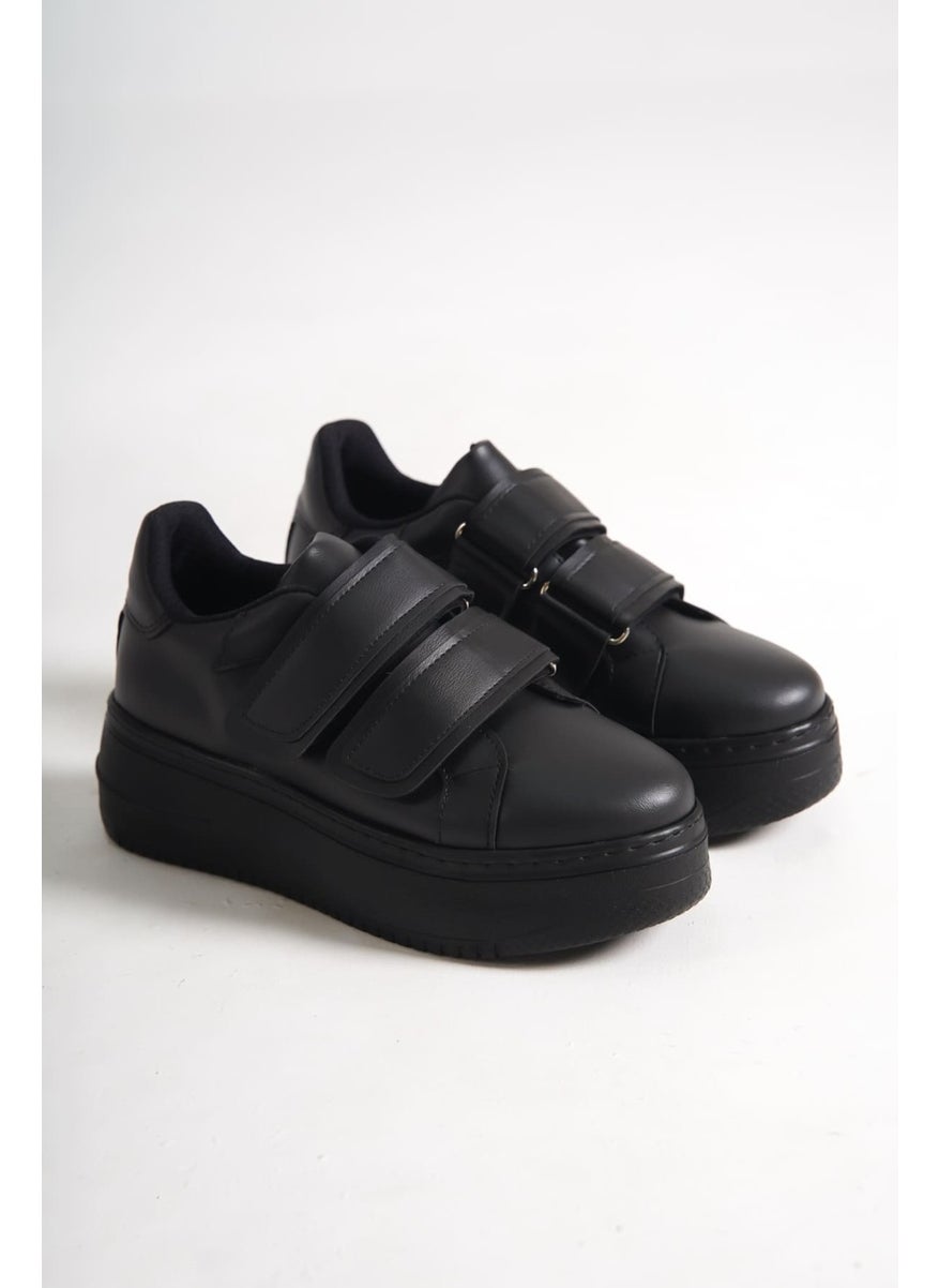 Ramer - Valencia Laceless Velcro Orthopedic Sole Women's Sneaker Shoes St Black - Image 1
