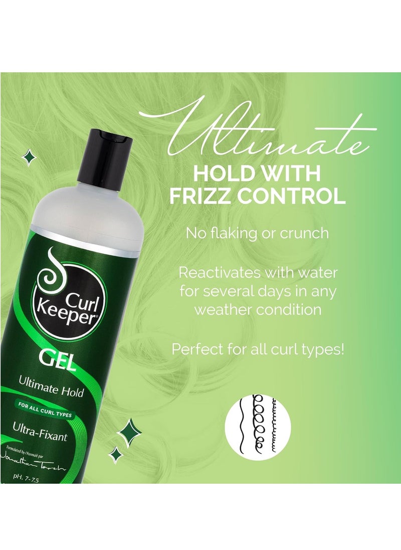 Curl Keeper Curl Keeper Ultimate Hold Hair Gel, 1L - Frizz-Free Hair Styling Gel for Men & Women - Light-Weight Formula Holds Curls with No Product Build Up - Wavy & Curly Hair Products  - Image 3