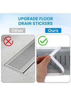 LOCANS LOCANS Disposable Shower Drain Sticker SelfAdhesive Floor Drain Stickers Disposable Hair Catcher Shower Drain Mesh Stickers for Bathroom Kitchen Sink with Cleaning Shovel ROLL 7cm5m Small Size  - Image 4
