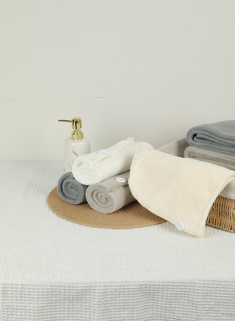 DrSleeep White Large Bath Towel - Ultra-Soft Coral Fleece, High Water Absorption, Lightweight, and Gentle on Sensitive Skin - Quick-Dry and Durable for Everyday Use - Image 4