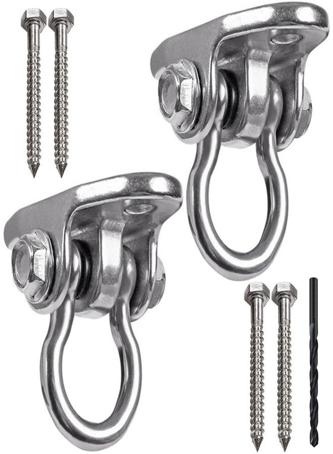 9M Dakzhou 2 Stainless Steel Heavy Duty Swing Hanger Playground Porch sandbag Yoga Chair Hammock Cradle Wooden Indoor and Outdoor Swing 180°2000lb Capacity - Image 1