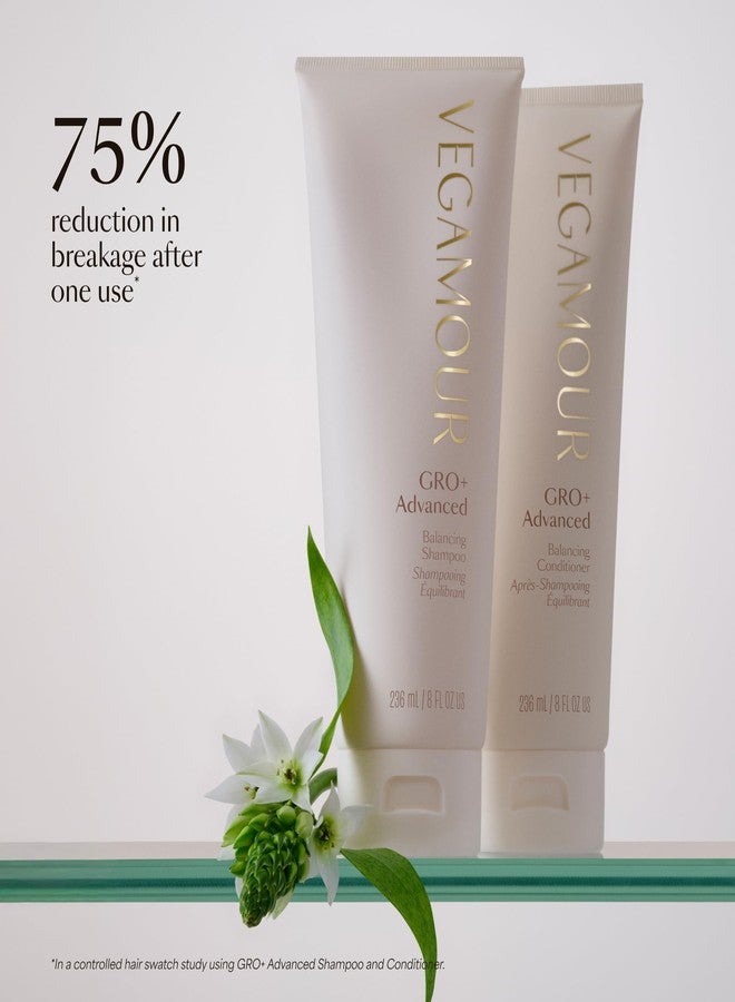 VEGAMOUR GRO+ Advanced Balancing Shampoo & Conditioner Kit, MD-Formulated, Color Safe - Reduces Breakage, Balances Scalp, Vegan & Cruelty-Free - Image 5