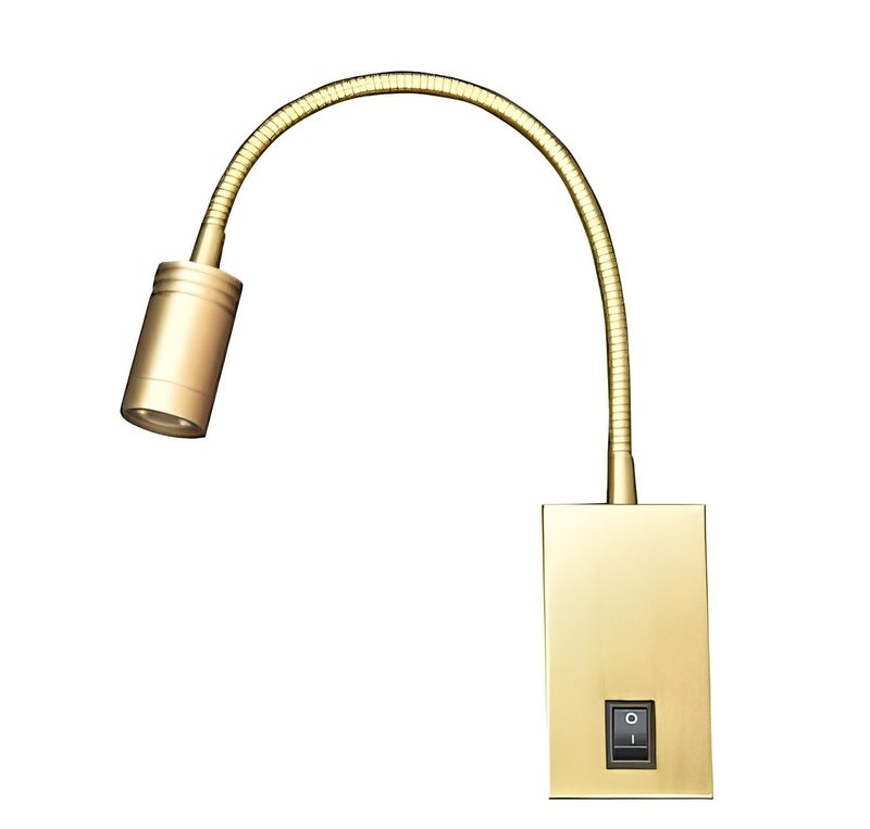 FILLISKA® 3 Watt Spring Wall Spot Light (3 Watt Gold Finish SpringLight) - Image 1