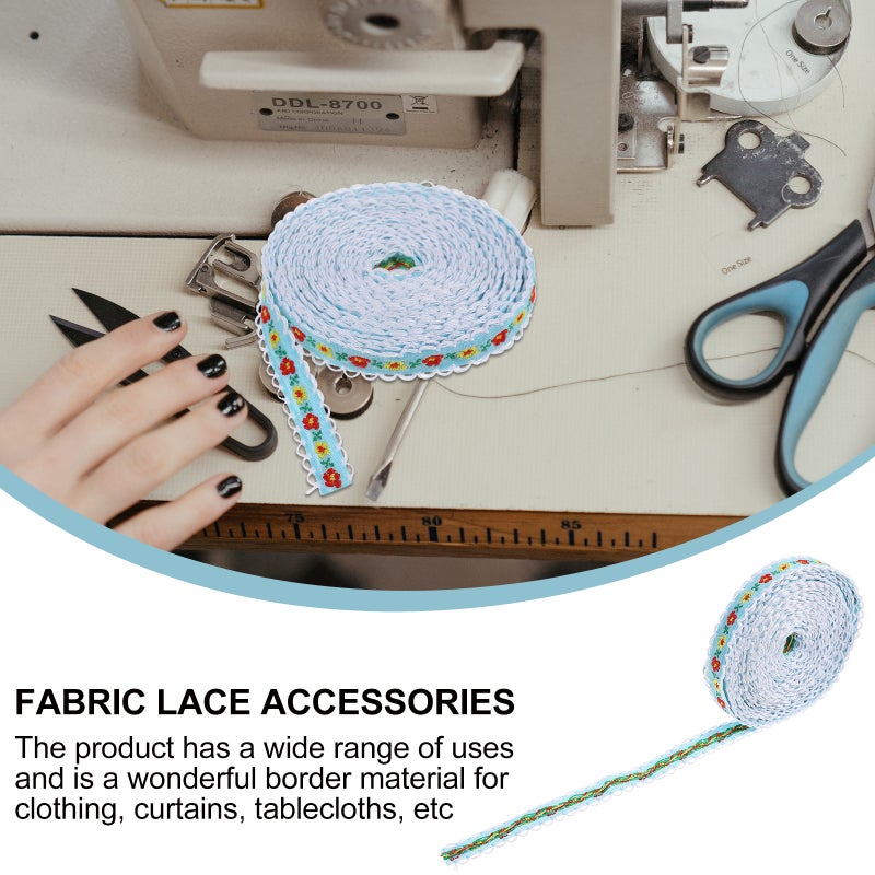 2pcs DIY Handmade Flower Embroidery Ribbon Ethnic Cloth Fabric Lace Accessories - Image 5