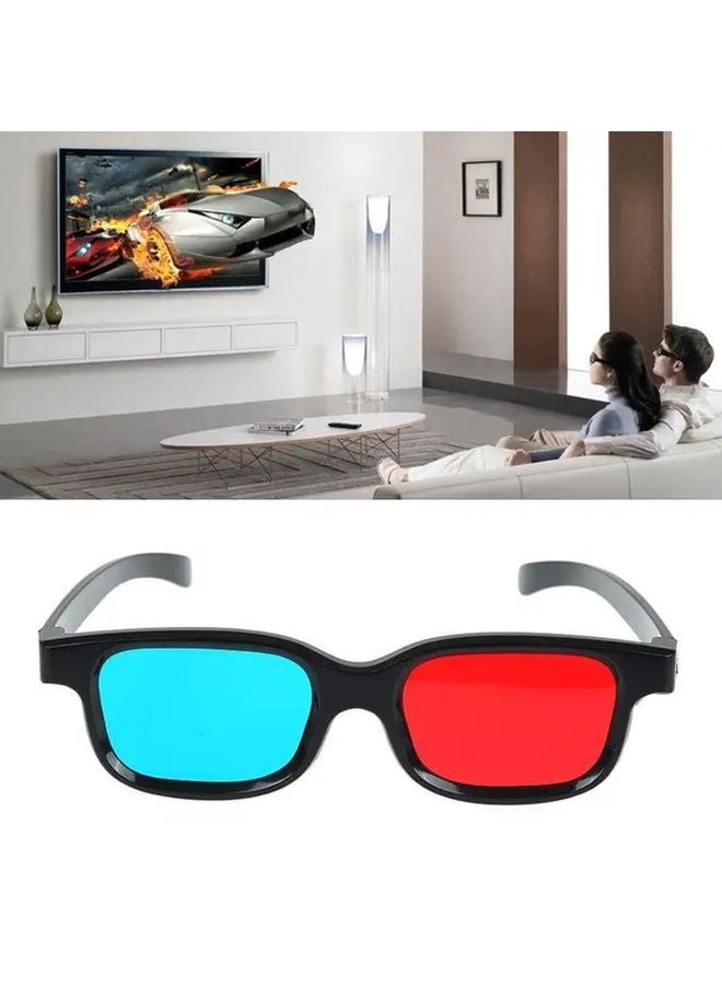 5pcs Premium Black 3D Glasses Red Blue Anaglyph For TV Movies DVDs Gaming - Image 2