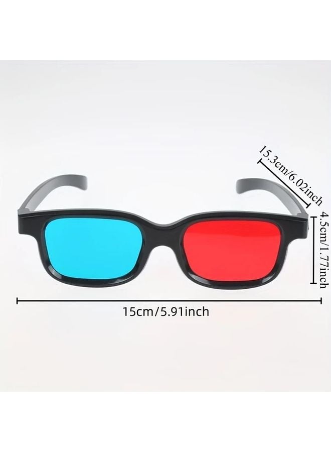 5pcs Premium Black 3D Glasses Red Blue Anaglyph For TV Movies DVDs Gaming - Image 3