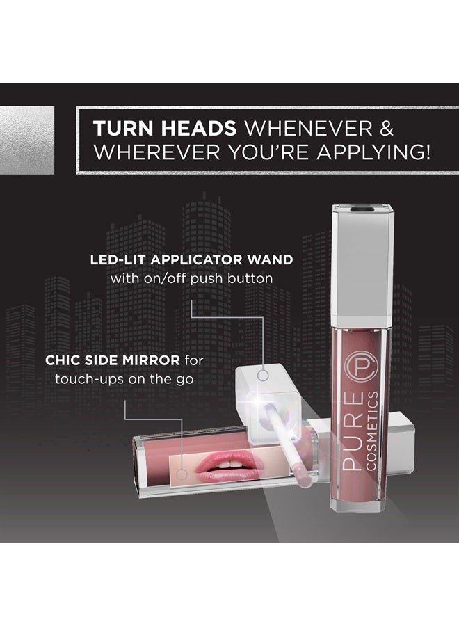 Pure Cosmetics Lip Gloss, Passion - Hydrating & Ultra-Moisturizing Lip Makeup with Jojoba Oil, Sweet Almond Oil & Vitamin E, LED Applicator with Mirror, Cruelty-Free and Talc-Free - Image 5