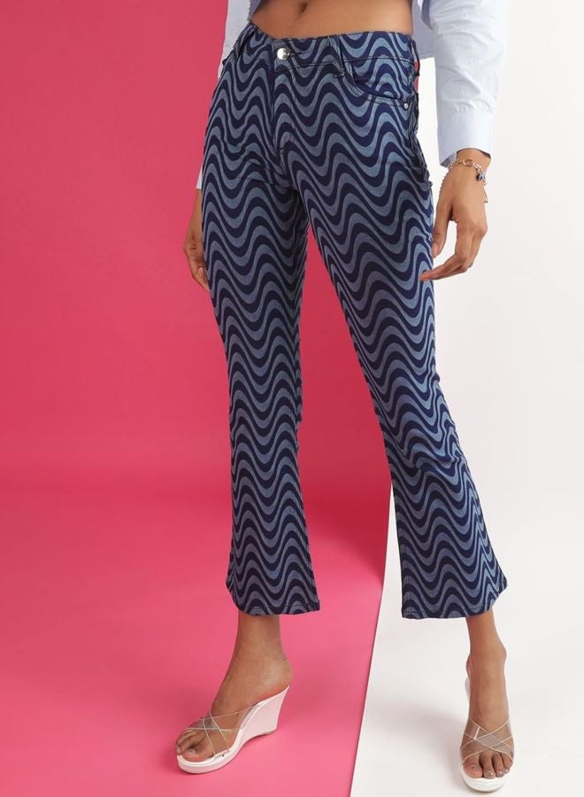 Freehand Women Bootcut Laser Print High Rise Jeans - Image 1