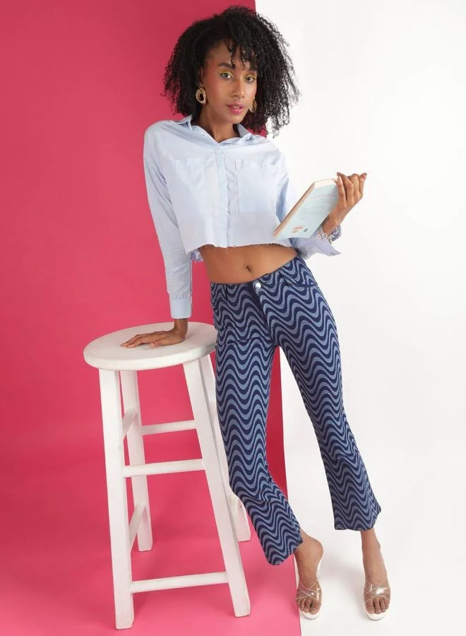 Freehand  Women Bootcut Laser Print High Rise Jeans for Women | Best Price UAE