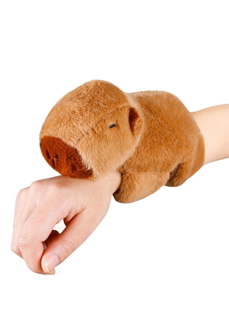 GIFT Cute Plush Capybara Toy Wrist Snap Ring Toy - Image 1
