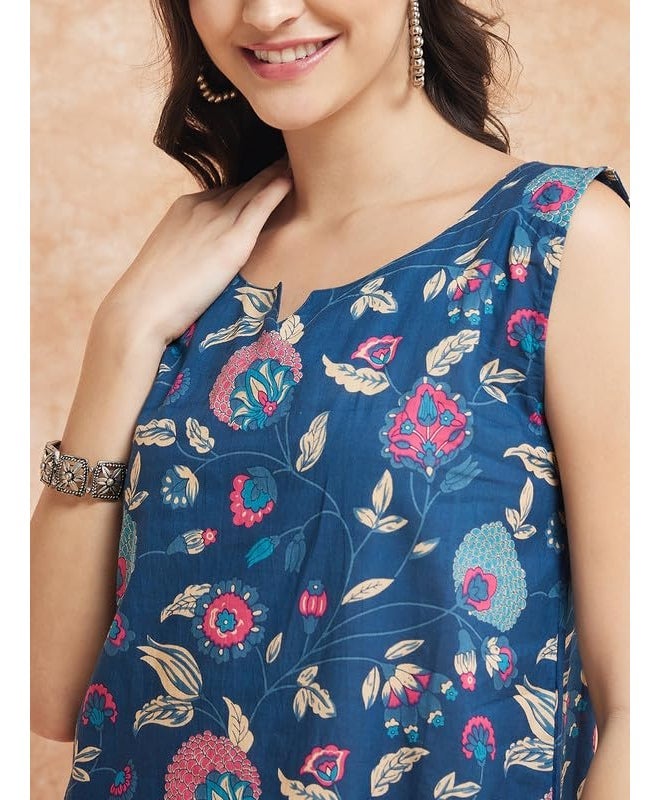 InWeave Blue Pink Kalamkari W/U TOP - Image 4