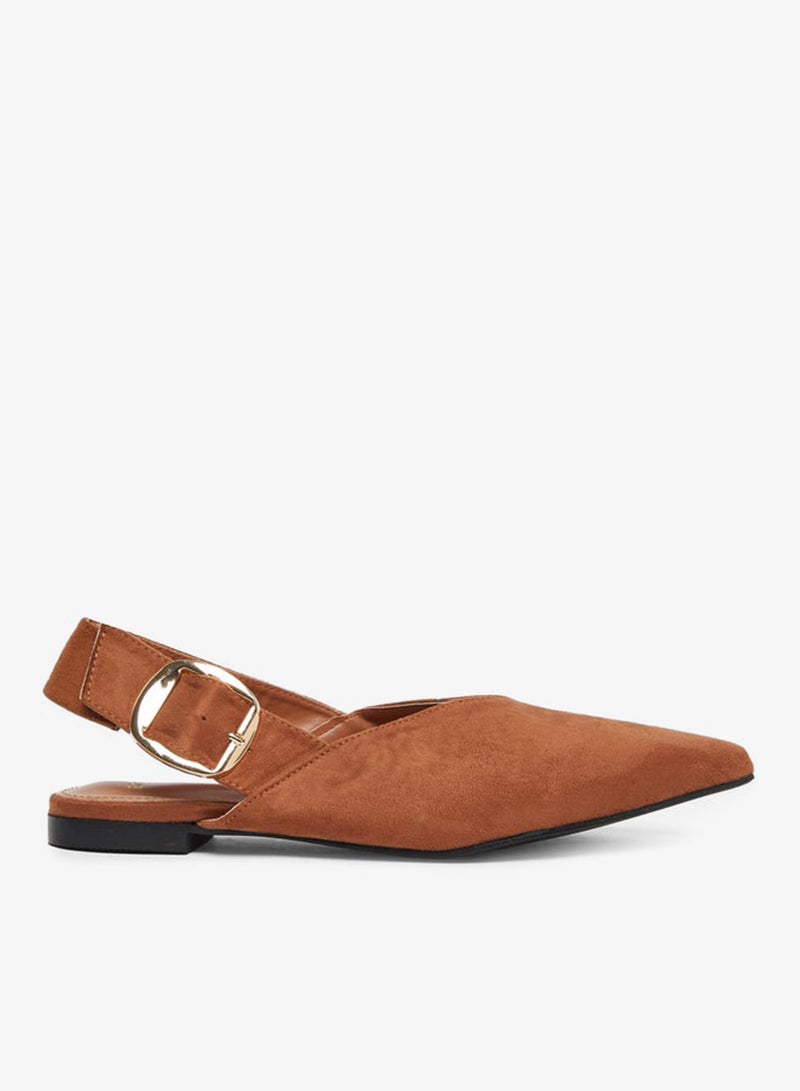 Styli Pointed Toe Slingback Flats - Image 1