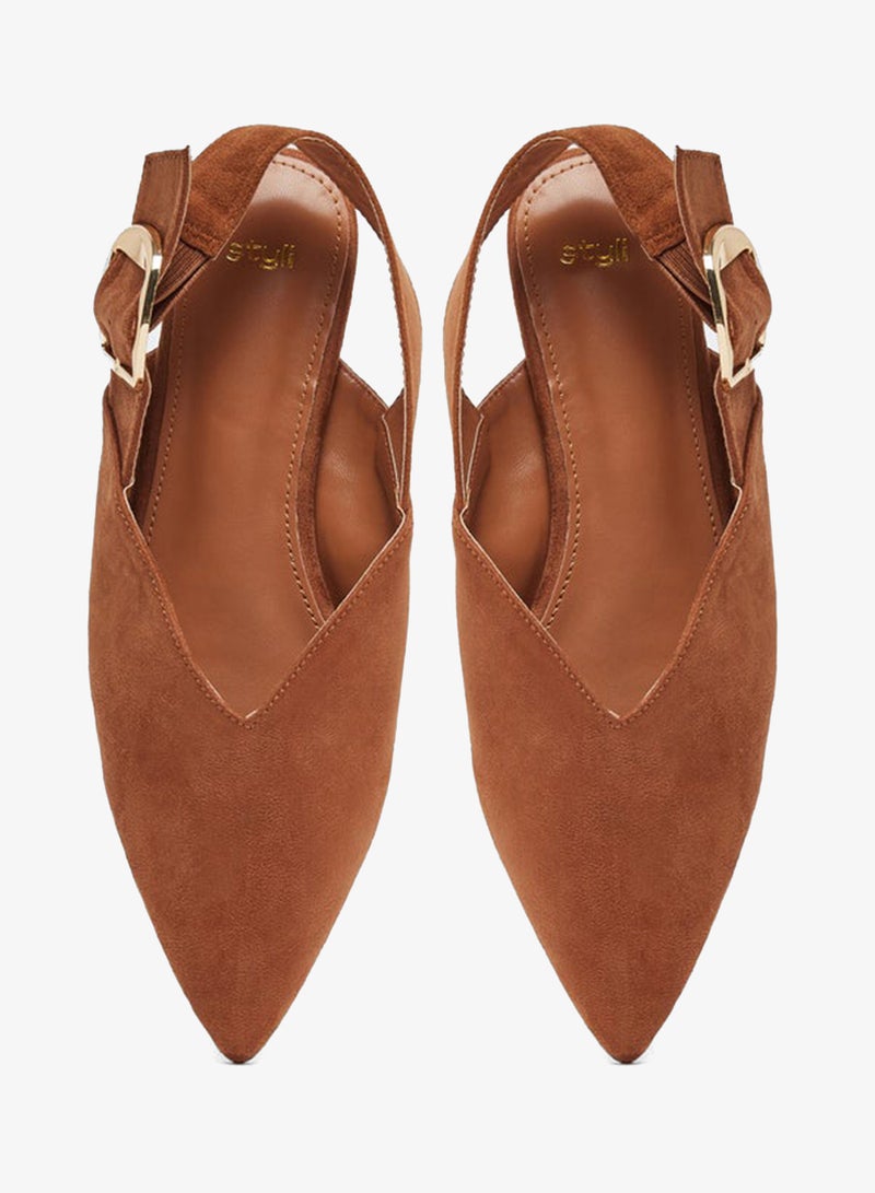 Styli Pointed Toe Slingback Flats - Image 5