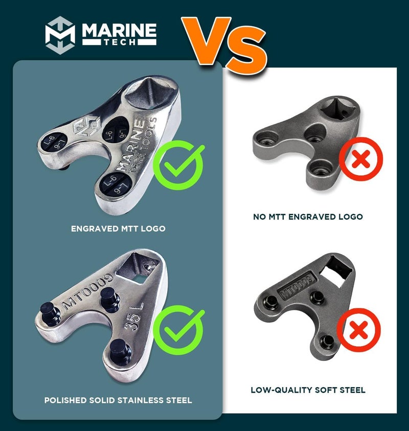M Marine Tech Tools Marine Tech Tools 35mm Outboard Pin Wrench (AMT0009) with L-6 Pins, Spanner Wrench, Tilt Cap Removal tool, Tilt Caps fit SHOWA Manufactured Units, Yamaha, Suzuki, Johnson, Honda, & Evinrude - Image 2