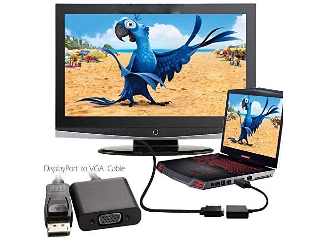 Terabyte Display Port DP Male to VGA Female Adapter Cable for DELL, HP, AMD (Black) - Image 3