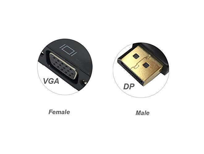 Terabyte Display Port DP Male to VGA Female Adapter Cable for DELL, HP, AMD (Black) - Image 5