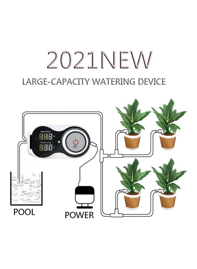 NIBEMINENT Intelligent Automatic Flower Watering Device With Data Cable Black/White - Image 4