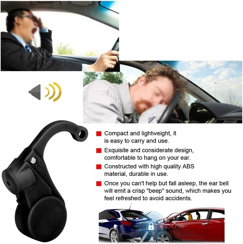 woobles for Narcolepsy Driving Alarm  Anti Sleep Alarm Reminder Car Safe Driving Sleep Alarm Device Hanging On Right Ear Driver Alarm (Black) - Image 5