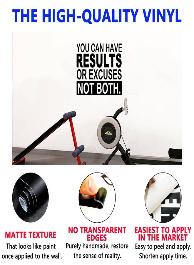 SEATUNE Wall Art Stickers, Teamwork Wall Decal, (Easy to Apply), Vinyl Wall Decor Art Quotes Inspirational Gym Garage Office Motivational Sports Workout Fitness Yoga Positive, You Can Have Results 18"X15" - Image 3