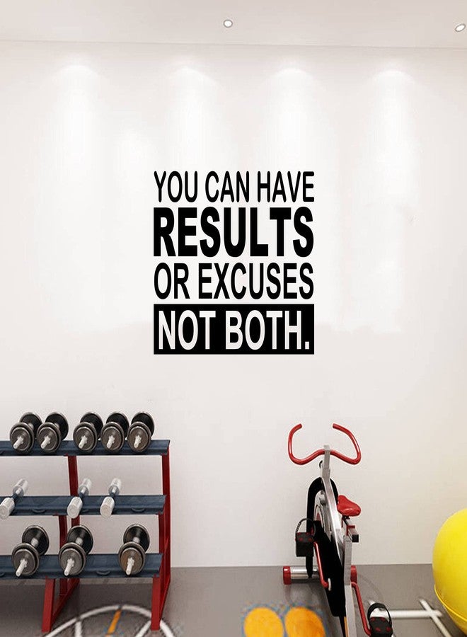 SEATUNE Wall Art Stickers, Teamwork Wall Decal, (Easy to Apply), Vinyl Wall Decor Art Quotes Inspirational Gym Garage Office Motivational Sports Workout Fitness Yoga Positive, You Can Have Results 18"X15" - Image 1