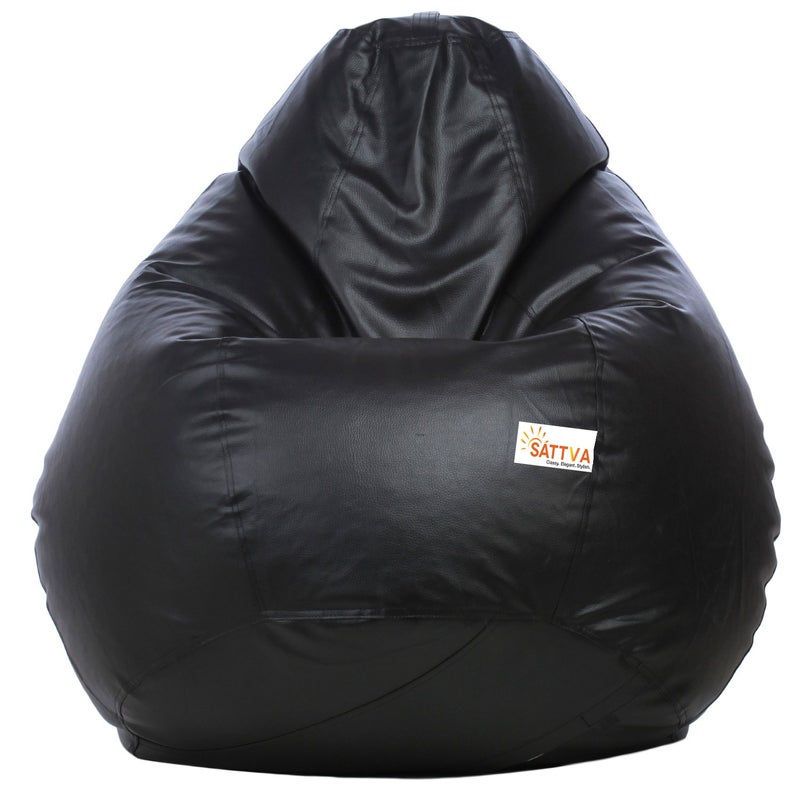 SATTVA Classy.Elegant.Stylish Sattva Classic Bean Bag Cover Without Beans XXL Size Black 
