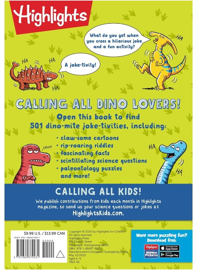 null - 501 Dinosaur Joke-tivities: Riddles, Puzzles, Fun Facts, Cartoons, Tongue Twisters, and Other Giggles! - Image 1