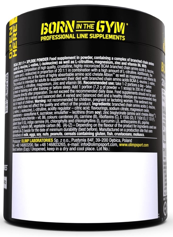 Olimp - BCAA 20:1:1 Xplode Powder 200 Grams, Grapefruit - Image 1