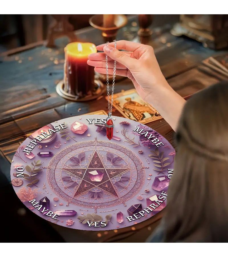 1pc Crystal Star Array Pendulum Pad Rubber Astrology Witchcraft Party Game Activity Mystery Star Array Crystal Branches Decor LBD 127 - Image 1