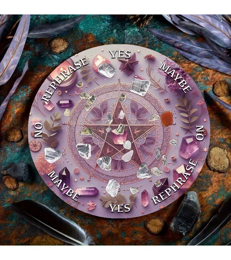 1pc Crystal Star Array Pendulum Pad Rubber Astrology Witchcraft Party Game Activity Mystery Star Array Crystal Branches Decor LBD 127 - Image 2